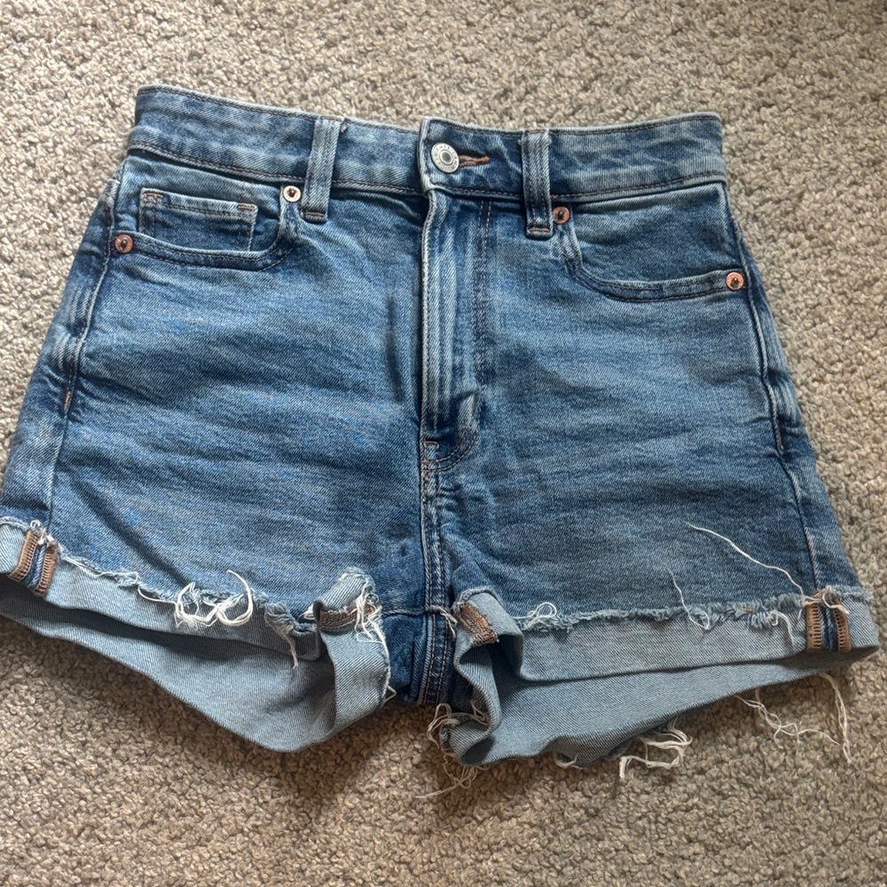 American Eagle Outfitters Distressed Blue Jean Shorts
